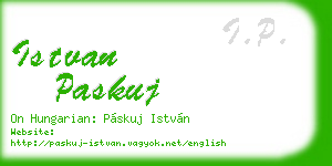 istvan paskuj business card